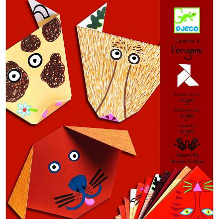 Набор для творчества из серии Оригами - Бумажные животные, с наклейками 